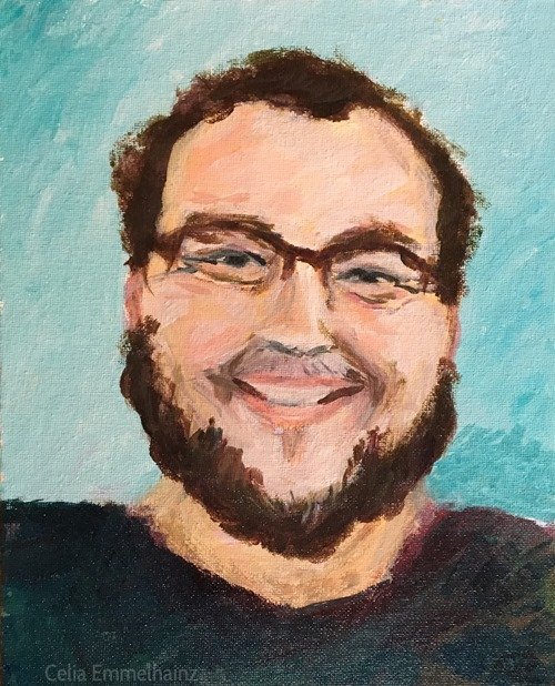 acrylics portrait in Maine