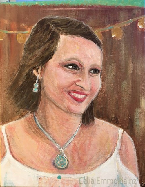 acrylics portrait made in Berkeley